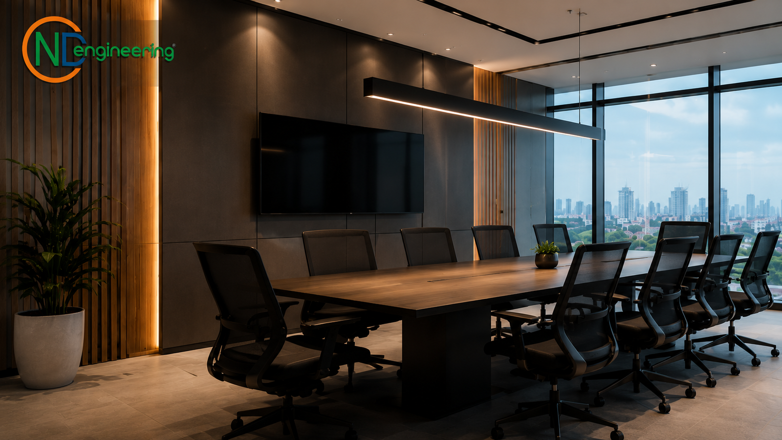 Modern corporate boardroom